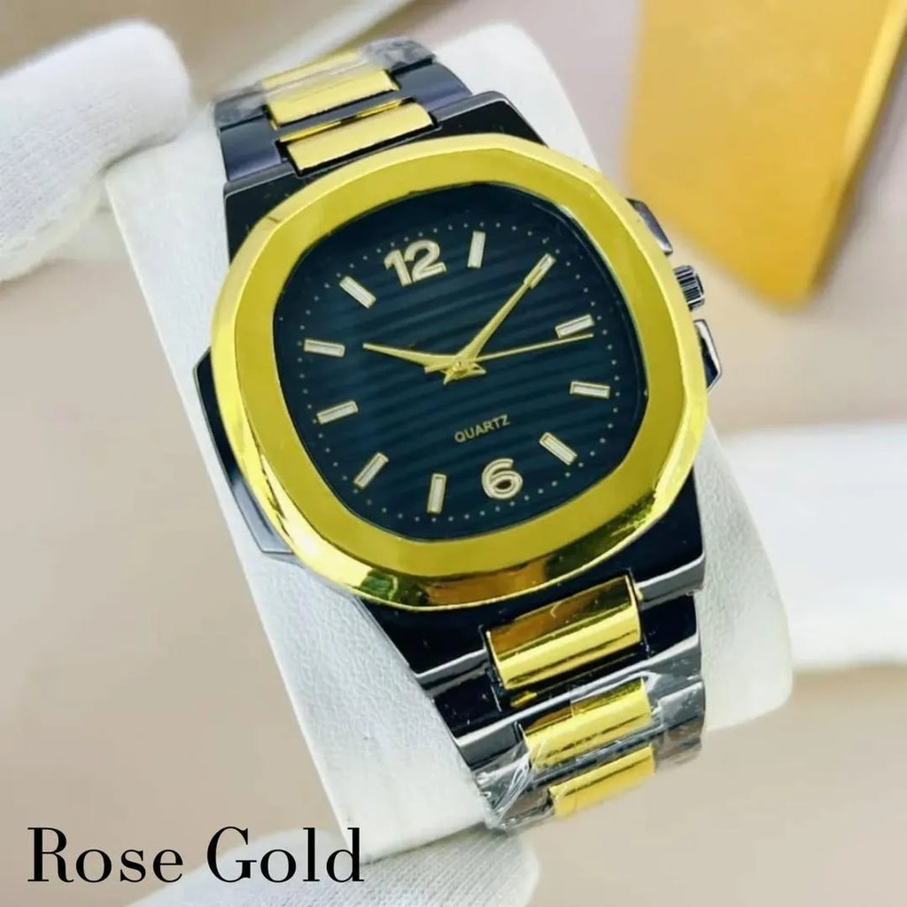 Men's watche square analogue with chain