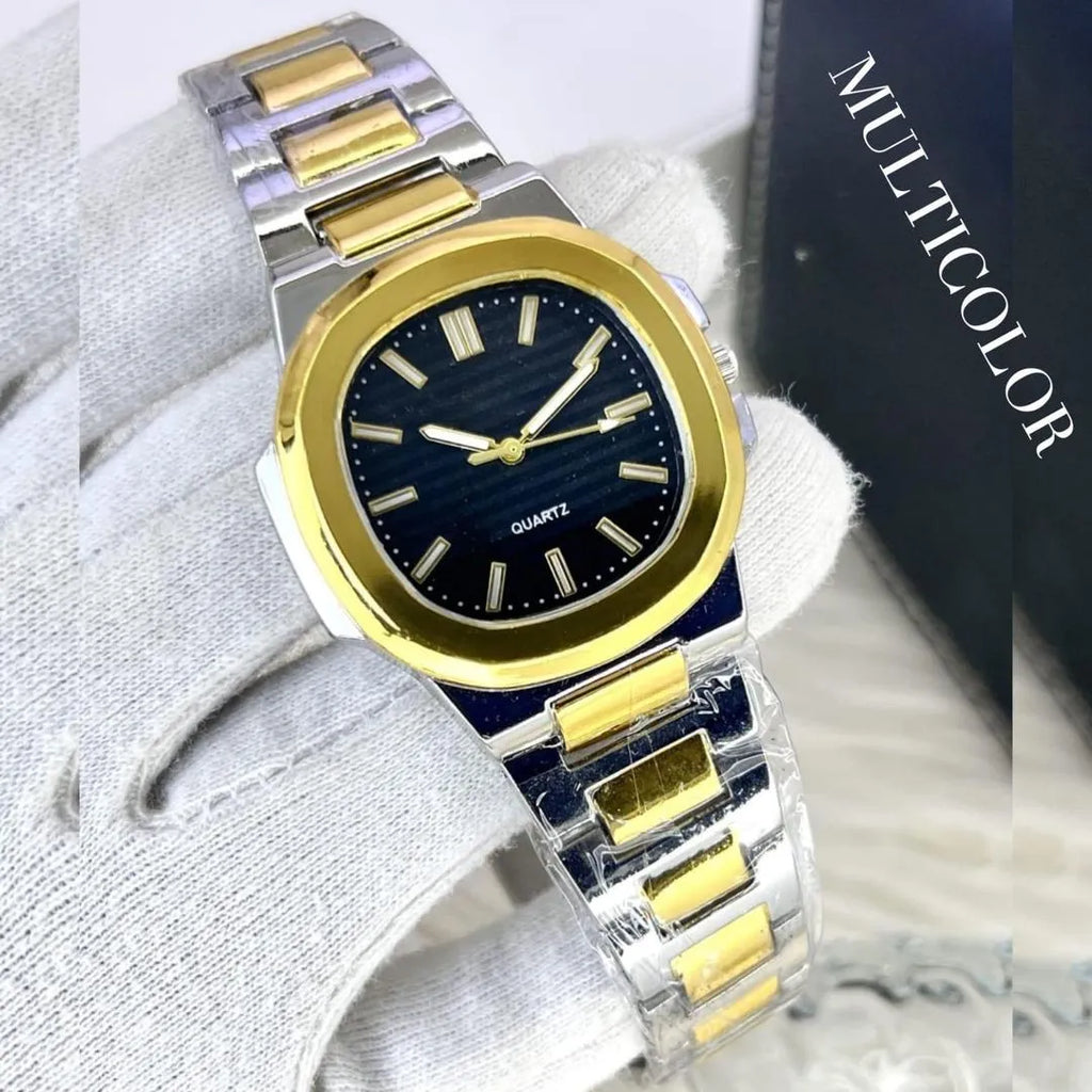 Men's watche square analogue with chain